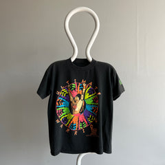 1990 WWF Ultimate Warrior Neon T-Shirt - !!!