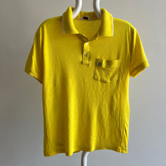 1980s Vibrant Yellow Polo T-Shirt - SO SOFT!