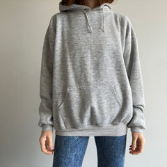 1980s Blank Gray Insulated Hoodie - WOW