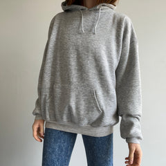 1980s Blank Gray Insulated Hoodie - WOW