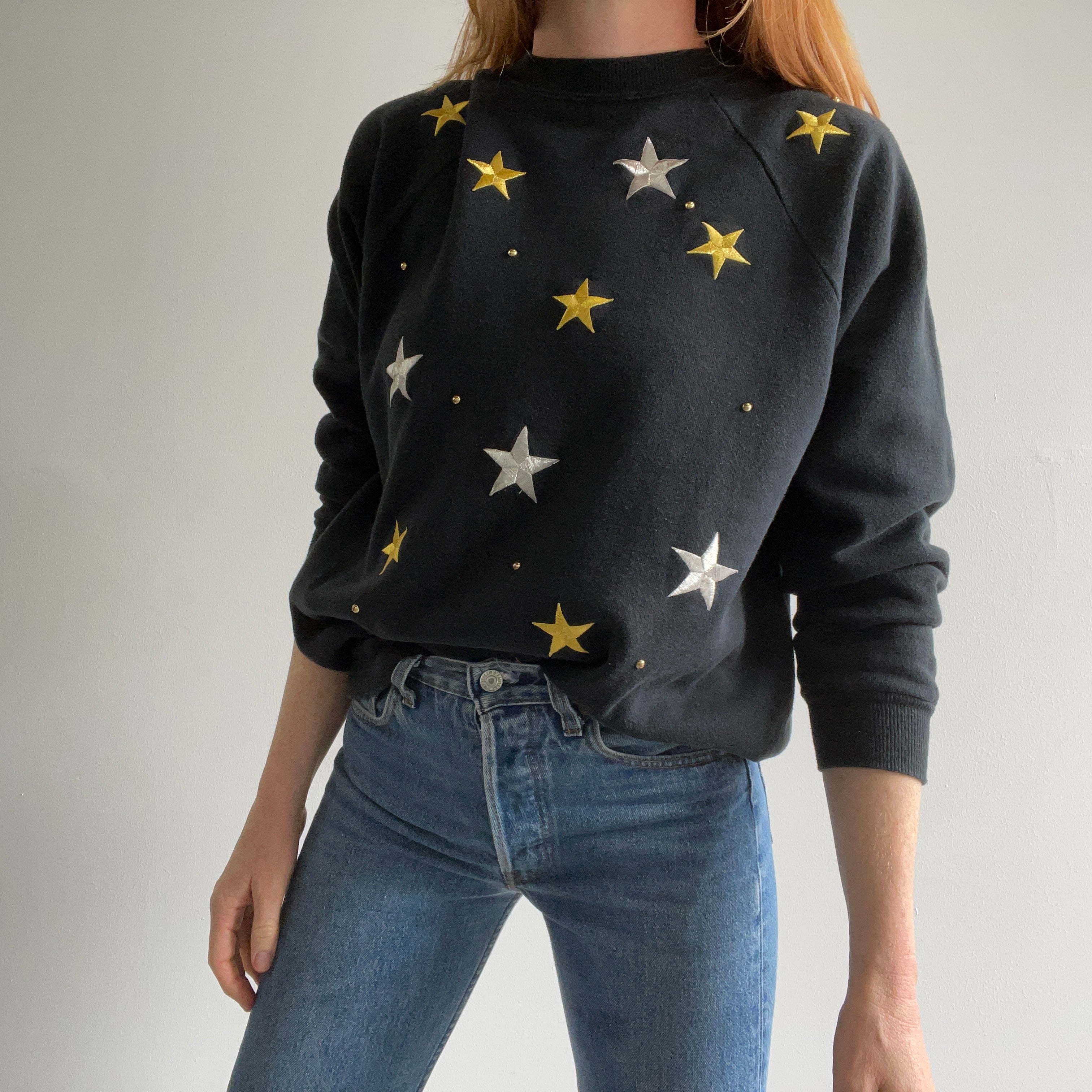 1980s Stars and Rivets Sweatshirt - Oh My!