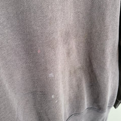 1990s Deep Gray Nicely Stained and Worn Sweatshirt