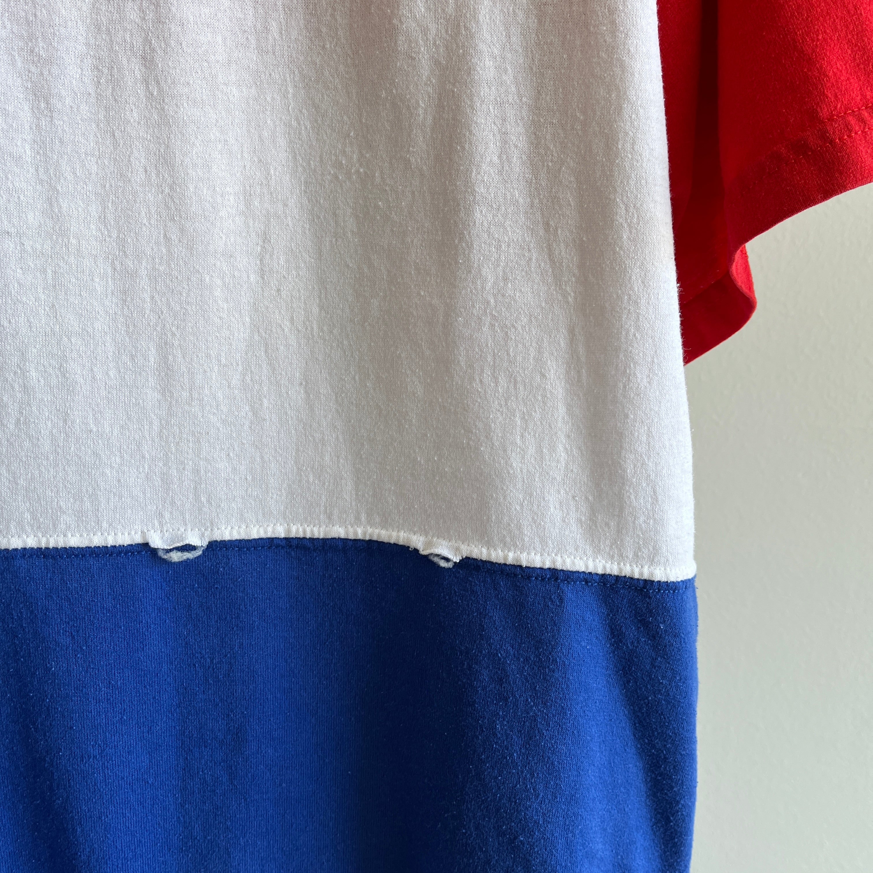 GG 1980s Red, White and Blue T-Shirt by Russell - CLASSIC