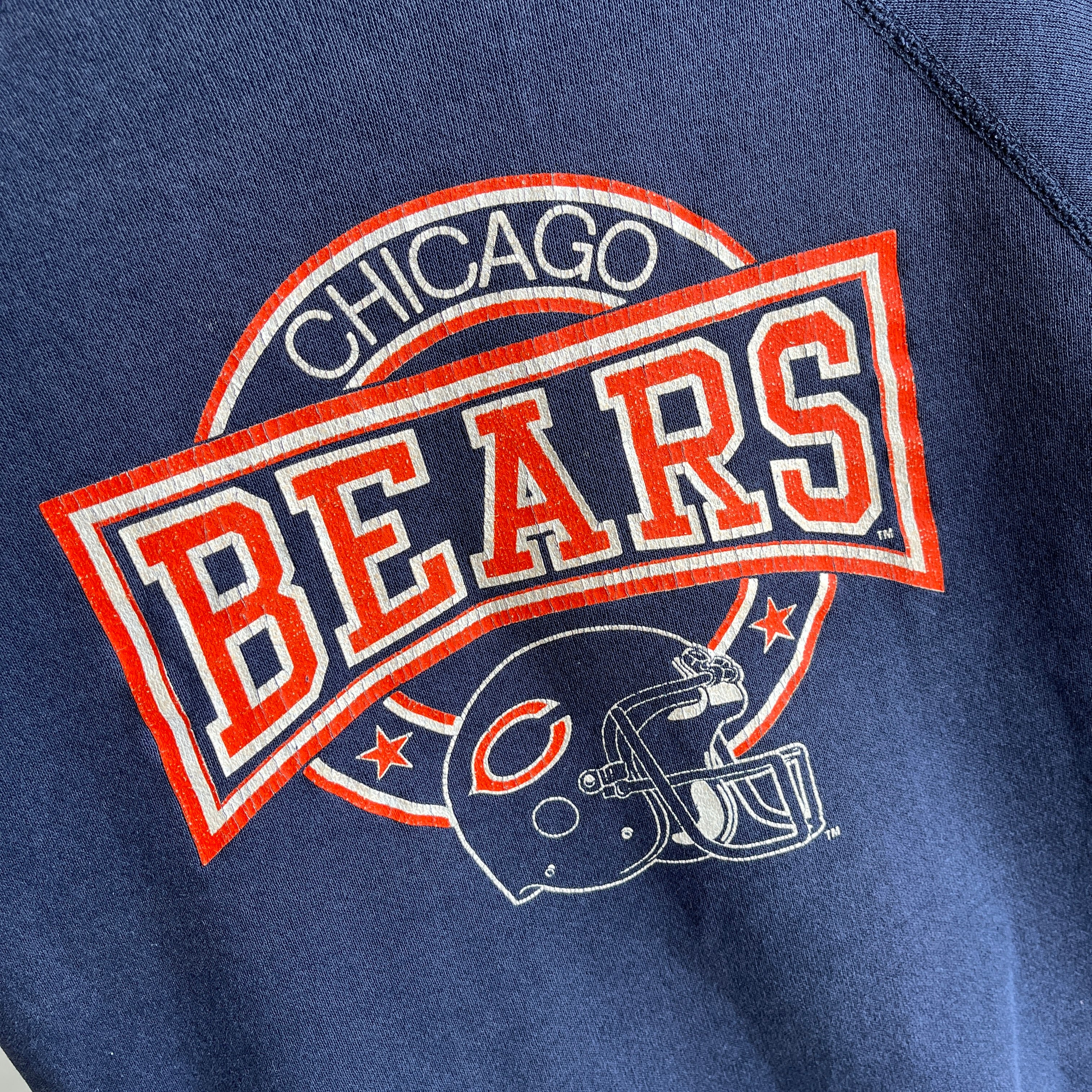 1980s (Early) Chicago Bears DIY Warm Up Sweatshirt by Artex