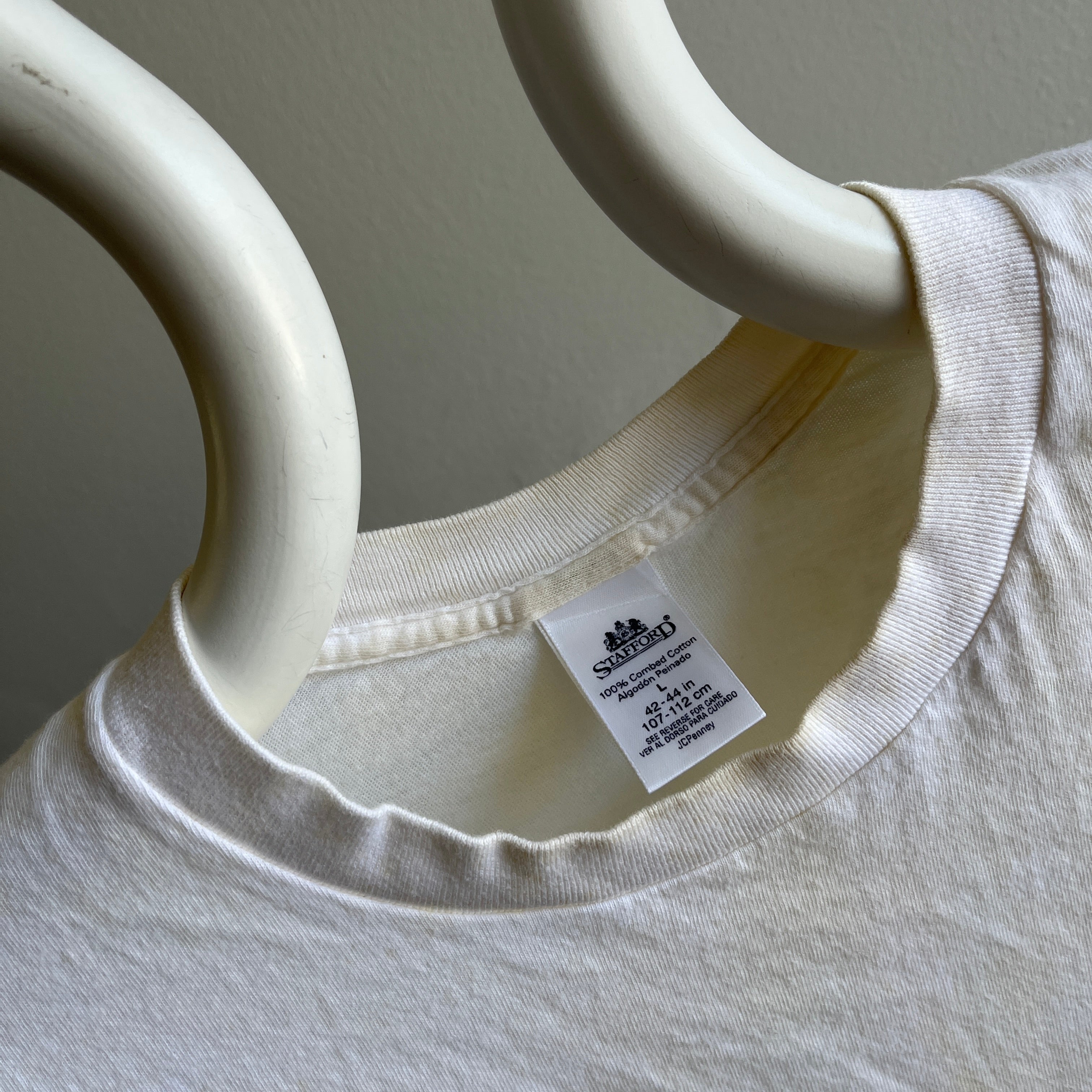 T-shirt blanc/écru GG 1990s JC Penny Blank
