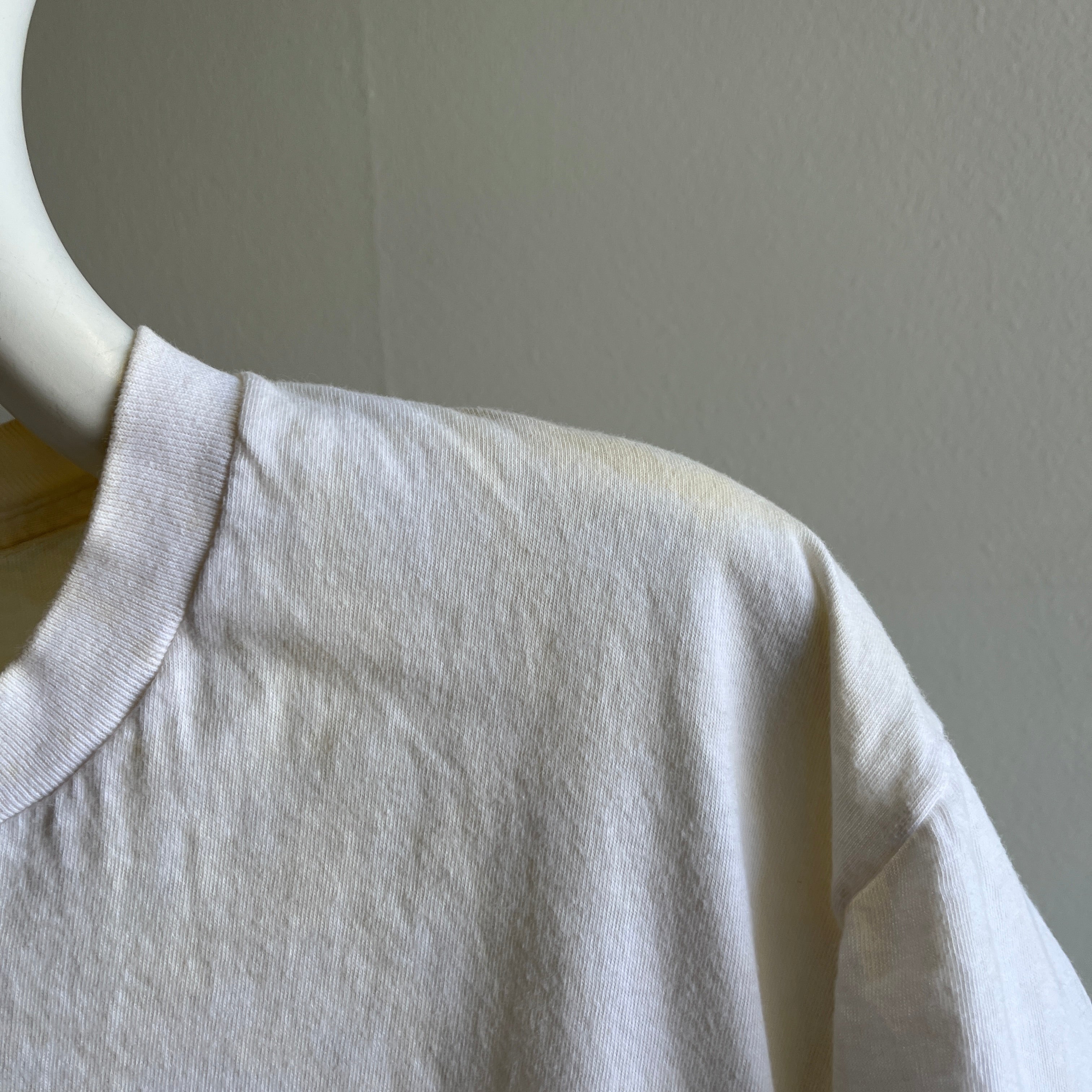 GG 1990s JC Penny Blank White/Ecru T-Shirt