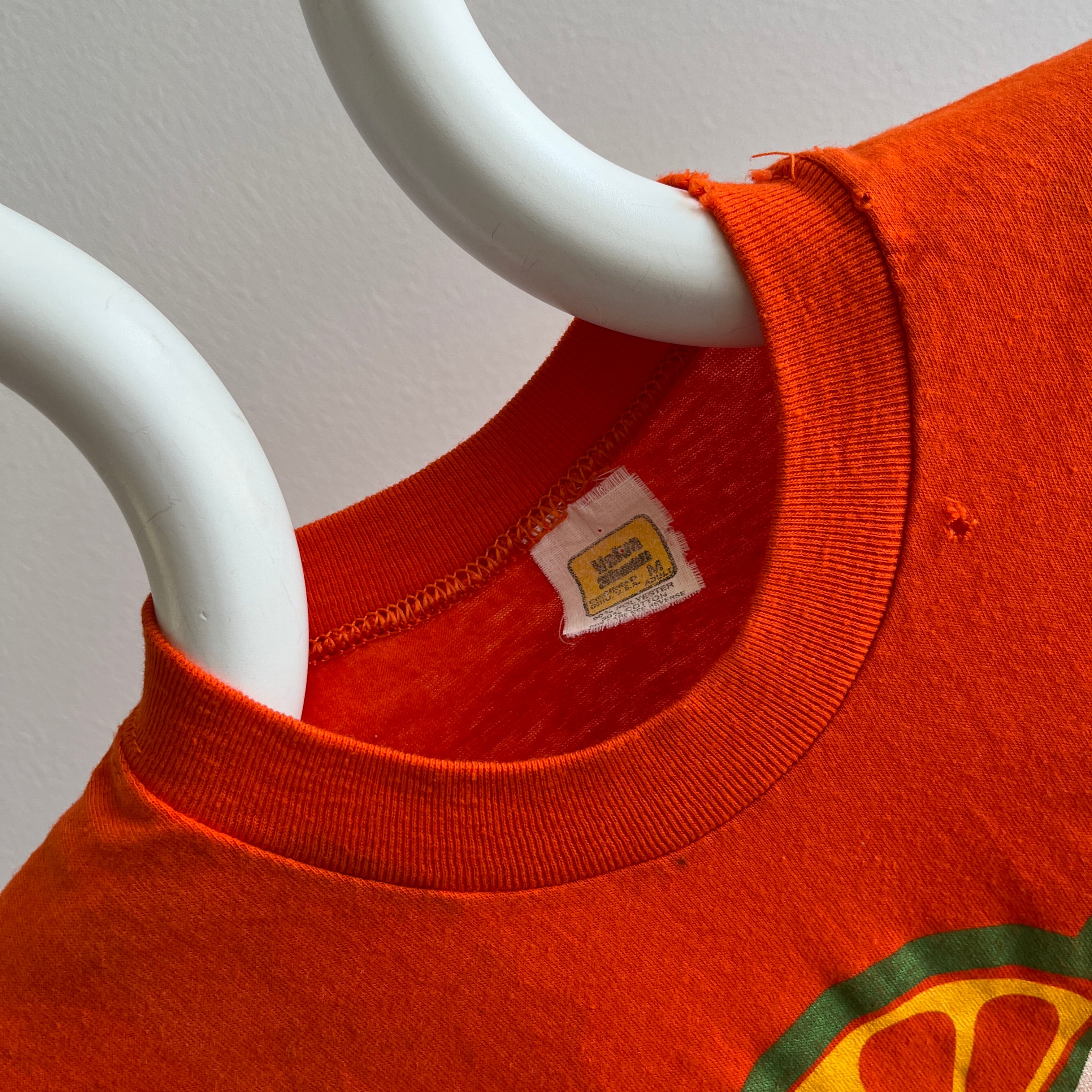 1970/80s Orange Crush T-Shirt by Velva Sheen - Stained
