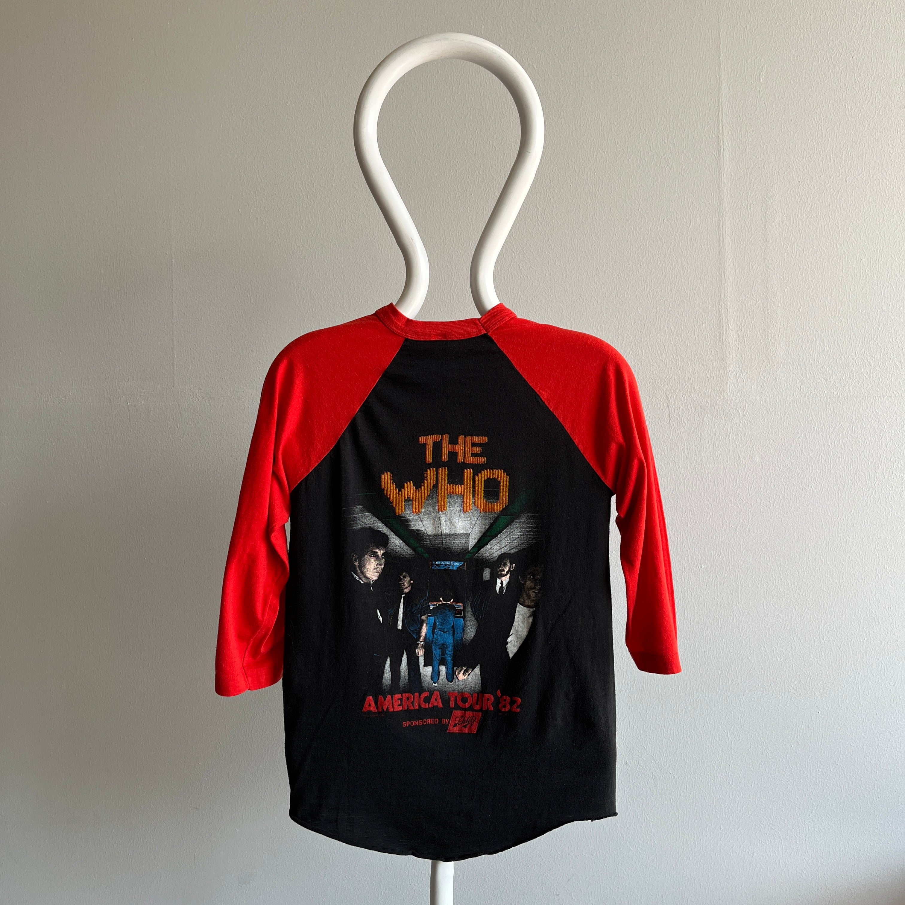 1982 The Who INSANE Front and Back Baseball T-Shirt - WOAH