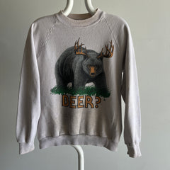 1985 Disgustingly Stained Beer Bear Sweatshirt - I'm talking next level staining