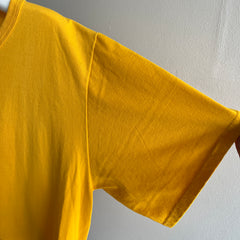 1980s Sunshine Yellow Russell Blank Henley T-Shirt