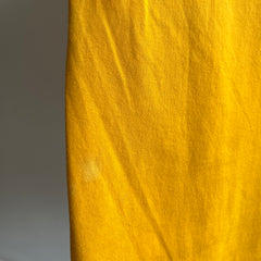 1980s Sunshine Yellow Russell Blank Henley T-Shirt