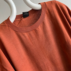 1980/90s Boxy Rusty Blank T-Shirt - Fabriqué au Canada