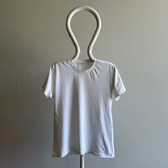 T-shirt blanc délavé GG des années 1990 par Jockey