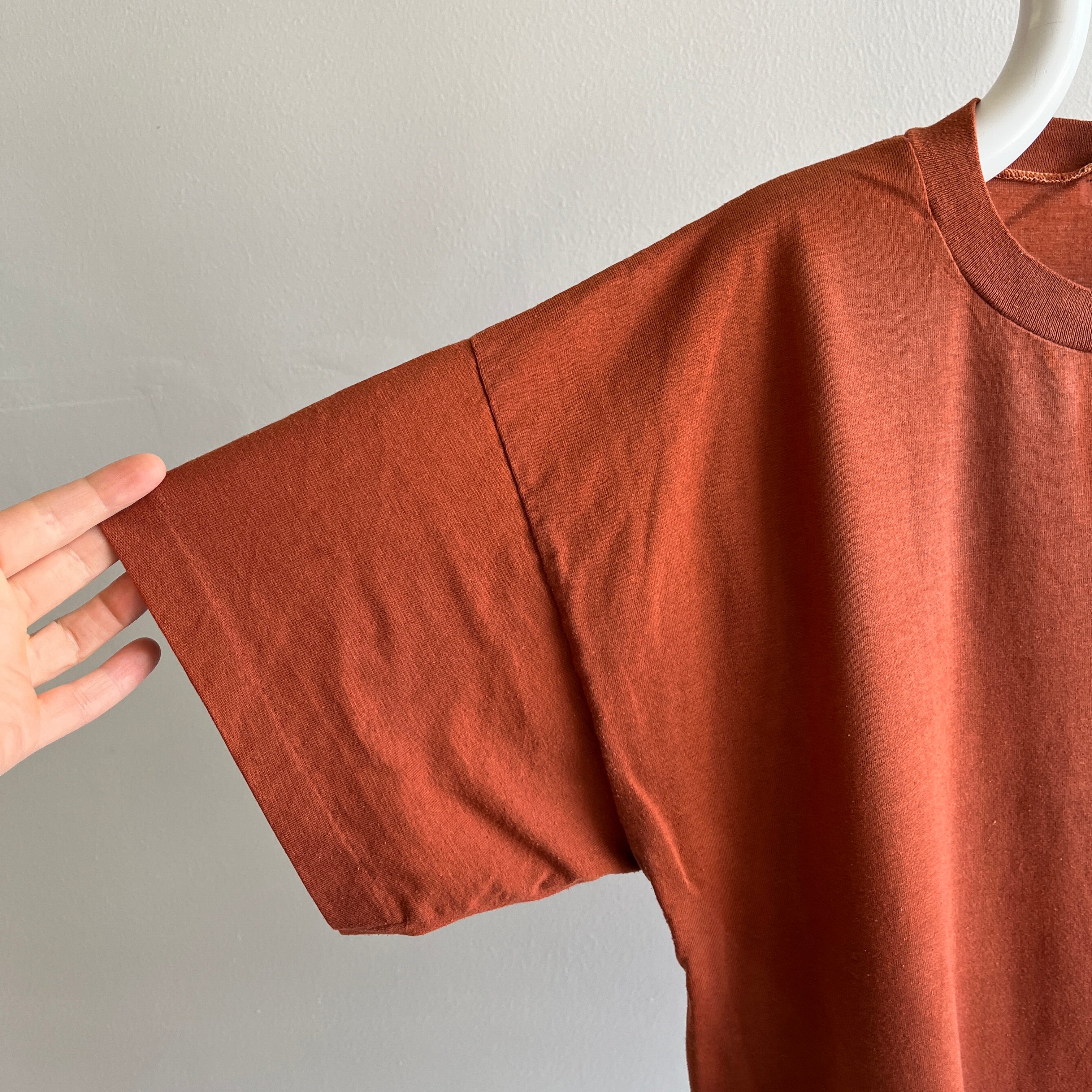 1980/90s Boxy Rusty Blank T-Shirt - Fabriqué au Canada