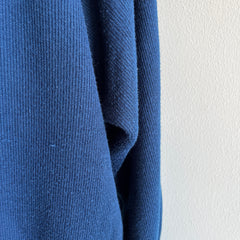 Rare raglan côtelé bleu marine des années 1970 par Sportswear