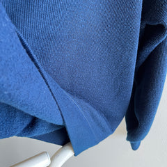 Rare raglan côtelé bleu marine des années 1970 par Sportswear