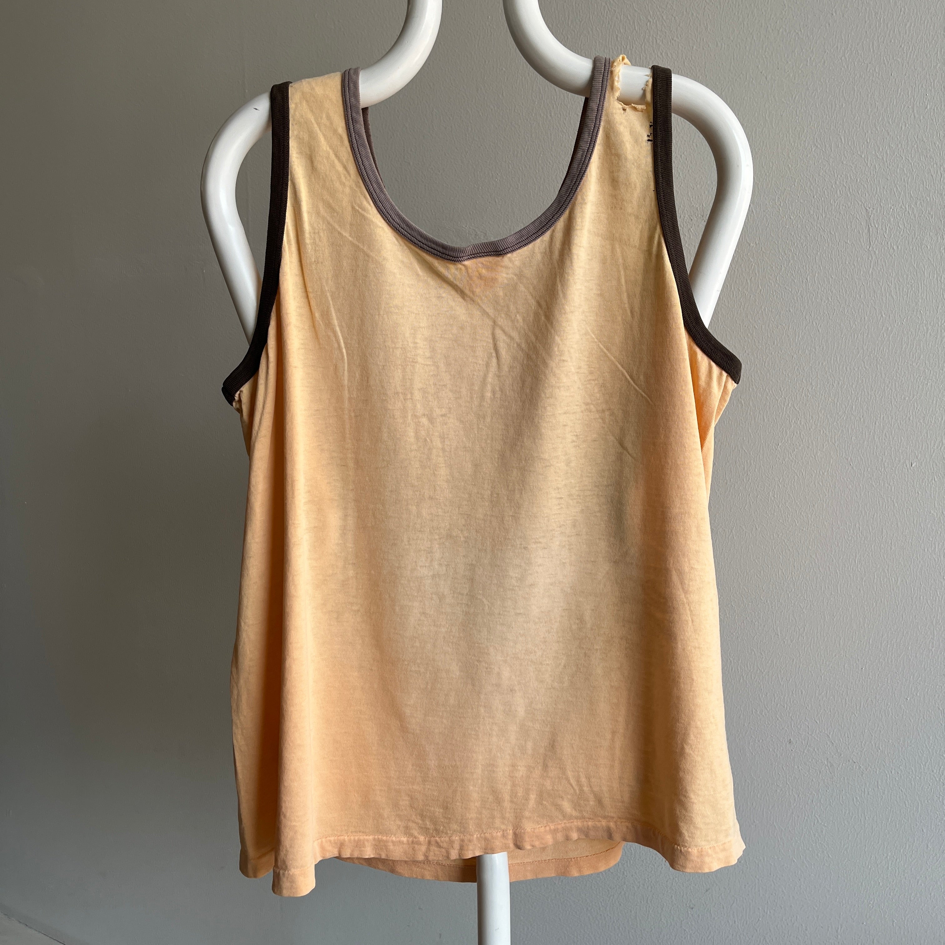 1970s Tattered and Thin Hawaii Tank Top