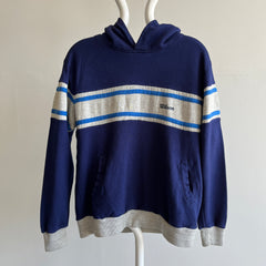 1990s Wilson Brand Colour Block Super Soft Henley Sweat à capuche