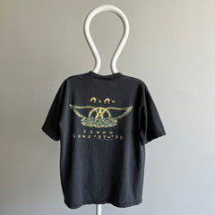 1997-98 Aerosmith World Tour Faded Painted Stained Band T-shirt - EPIC !!
