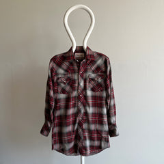 1970s Stage West Thin Poly Blend Cowboy Shirt - Smaller Size