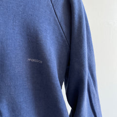 Sweat à capuche zippé isolé bleu marine McGregor des années 1970 avec taches de décoloration