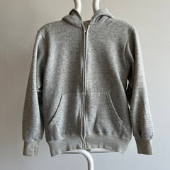 1970s Soft Gray Zip Up Hoodie By Sears