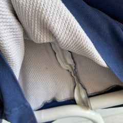 Sweat à capuche zippé isolé bleu marine McGregor des années 1970 avec taches de décoloration