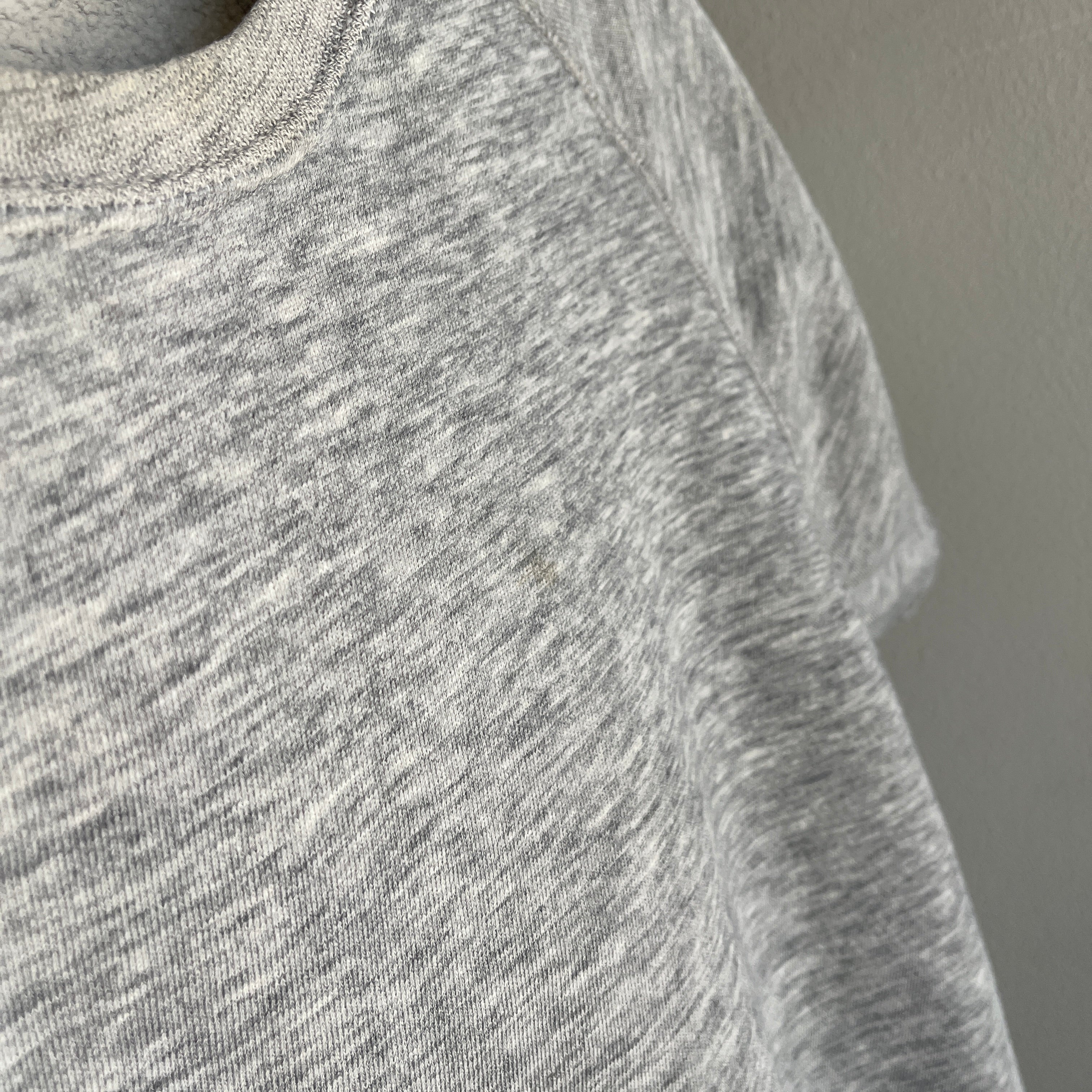 1980s Slouchy and Soft Blank Grey DIY Warm Up