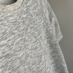 1980s Slouchy and Soft Blank Gray DIY Warm Up
