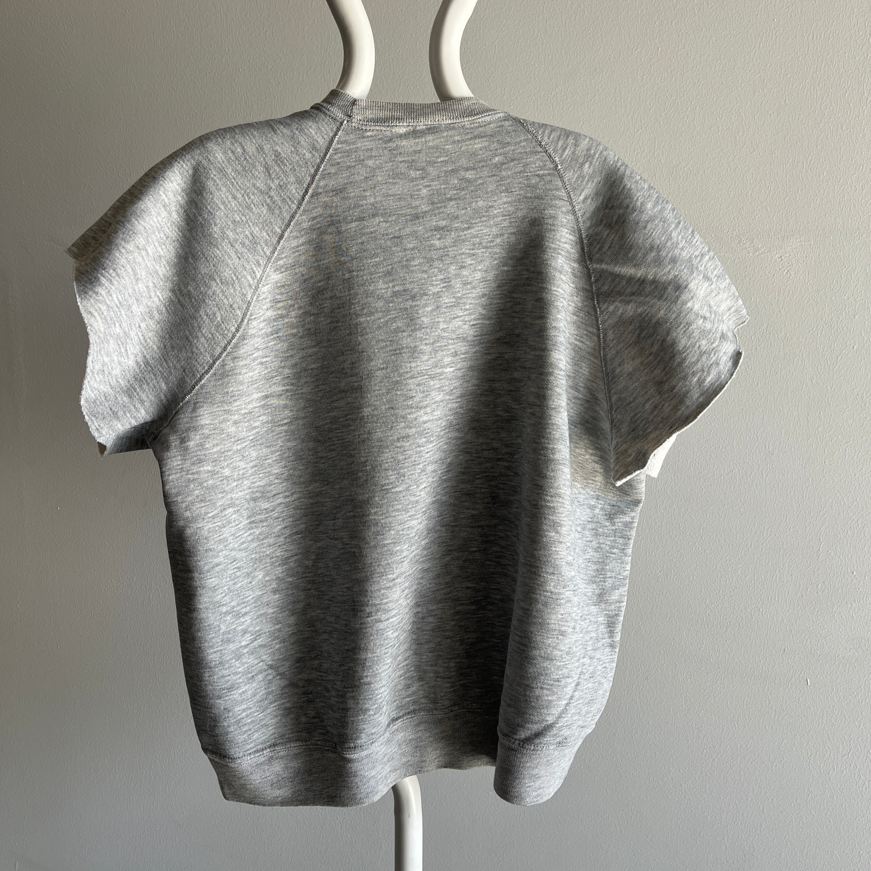 1980s Slouchy and Soft Blank Grey DIY Warm Up