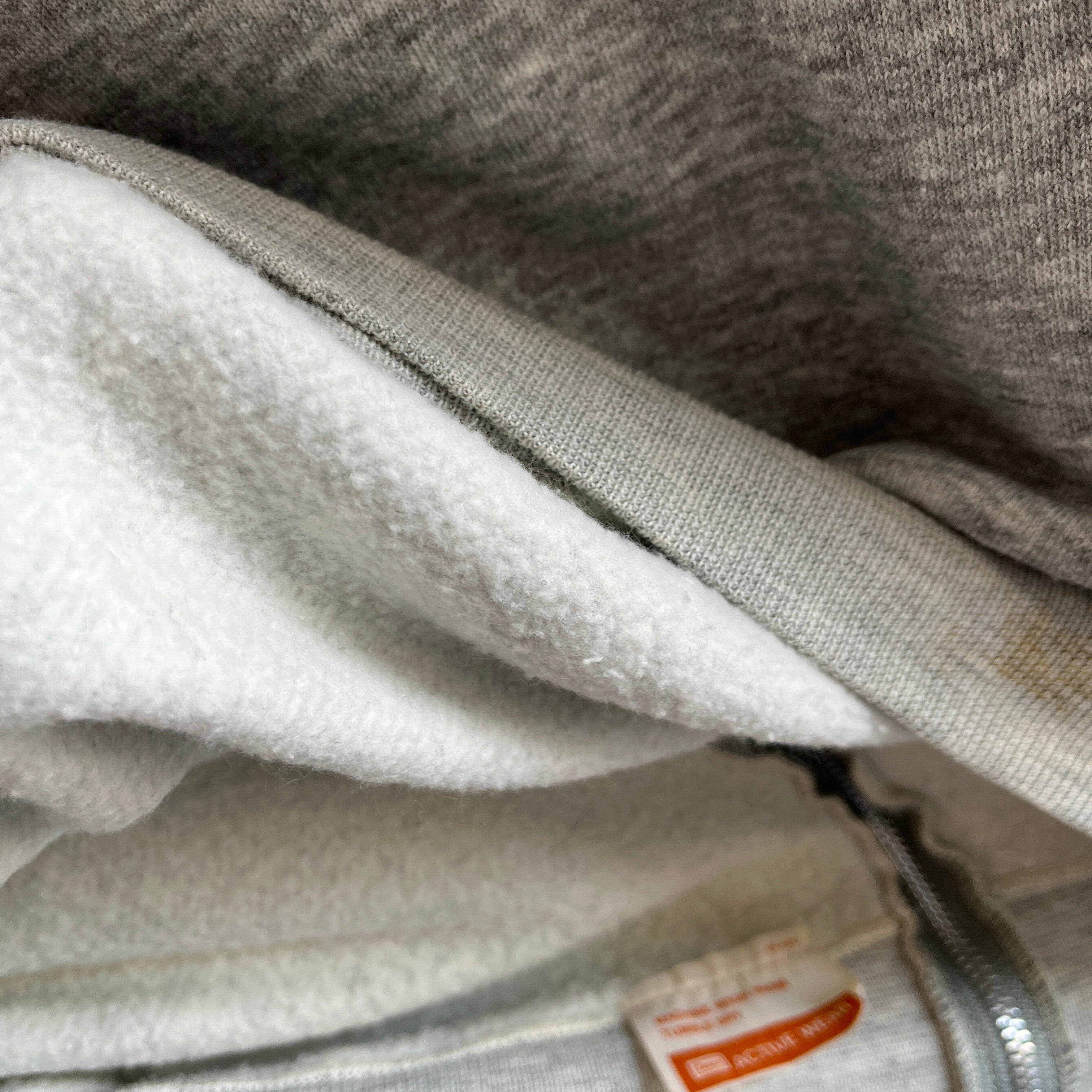 Sweat à capuche zippé gris doux des années 1970 par Sears