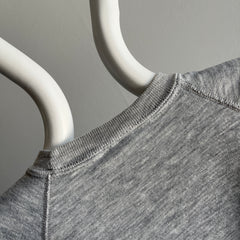 1980s Slouchy and Soft Blank Grey DIY Warm Up