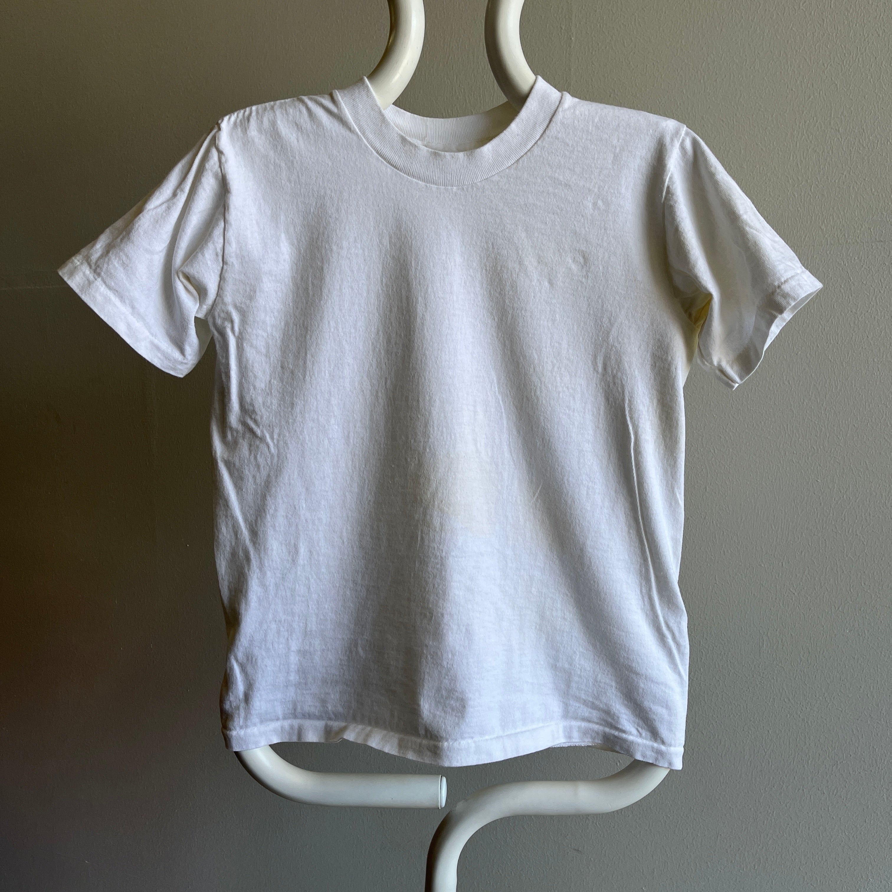 T-shirt blanc vierge de petite taille GG 1980s Tennessee River