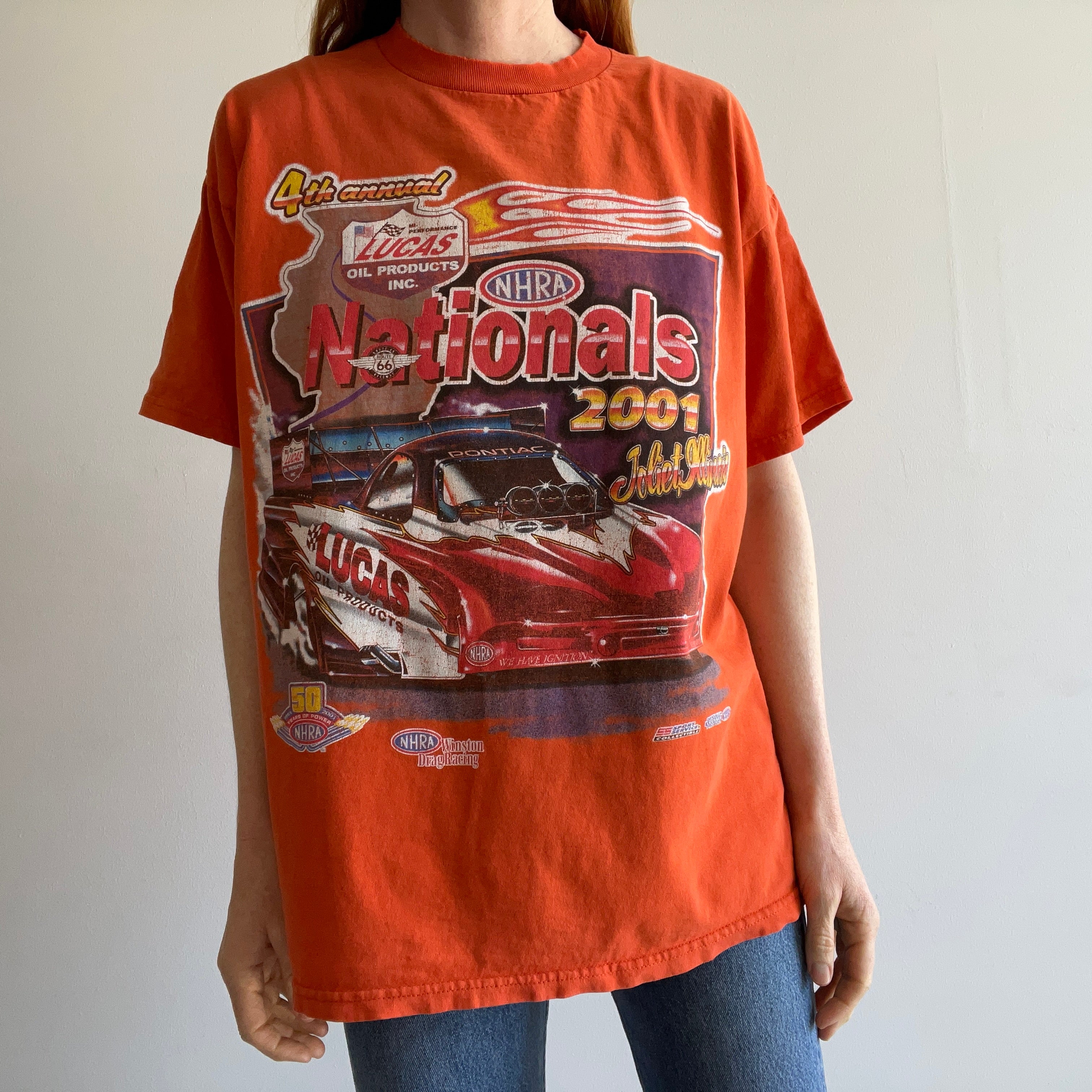 2001 NHRA Nationals Drag Racing T-Shirt – Red Vintage Co