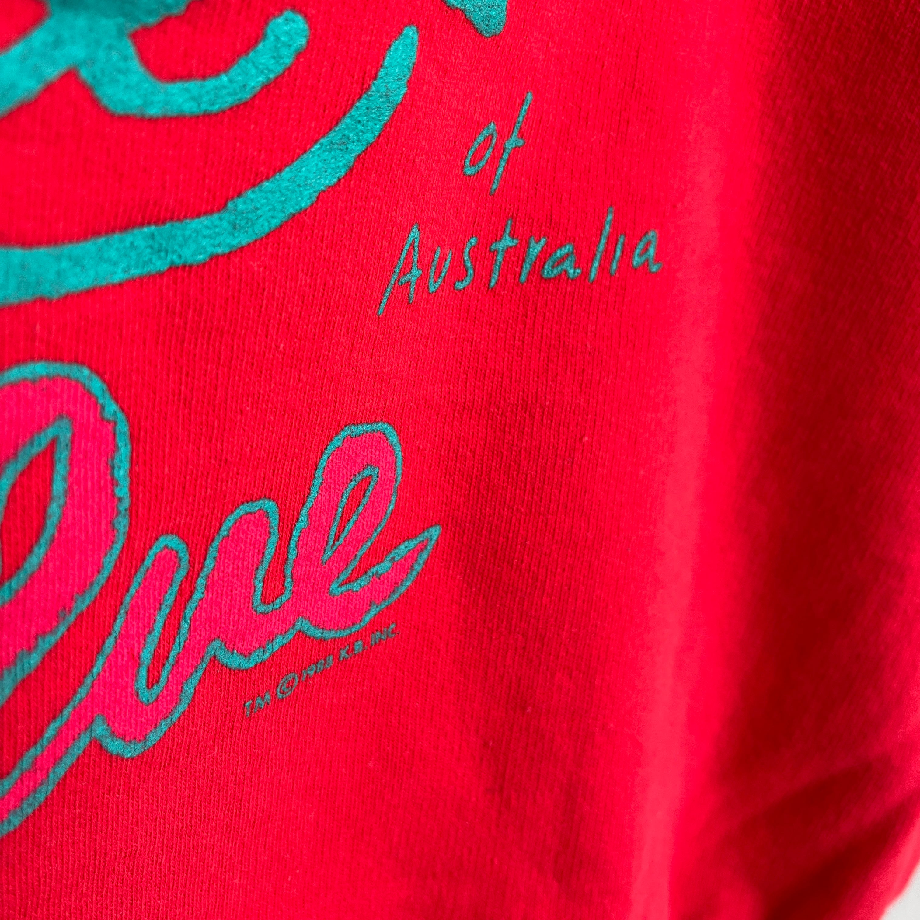 1983 Koala Blue Australia Sweatshirt - USA Made, 100% Cotton