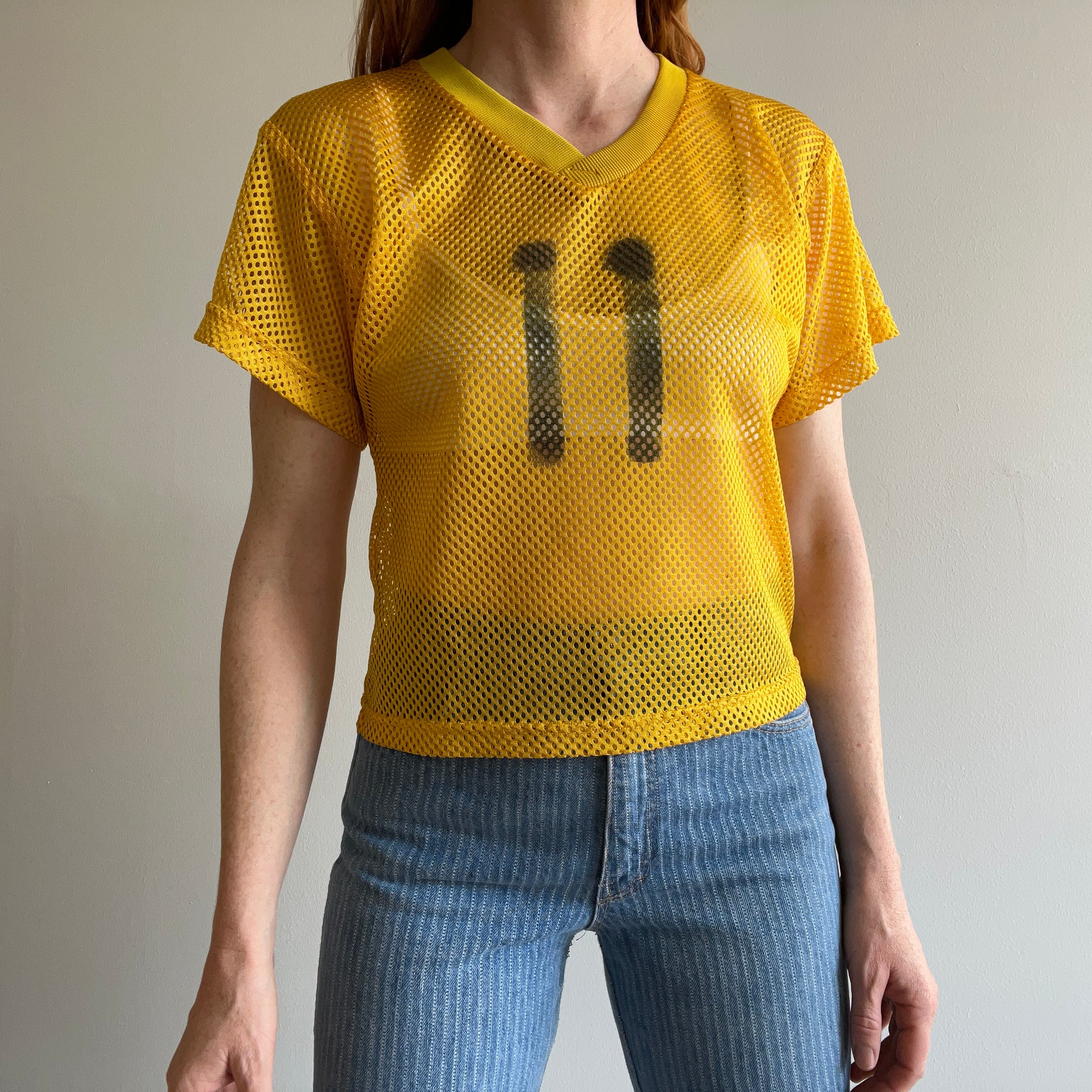 1990/2000s Football Jersey Crop Top