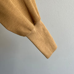 1970s Tan/Khaki Long Sleeve Pocket Polo by Grand Slam (The Penguin Brand)