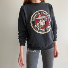 1980s Nicely Tattered United States Marine Corps Sweatshirt