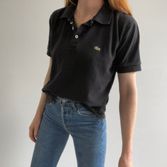 1980s Made in France - Polo Lacoste noir vierge