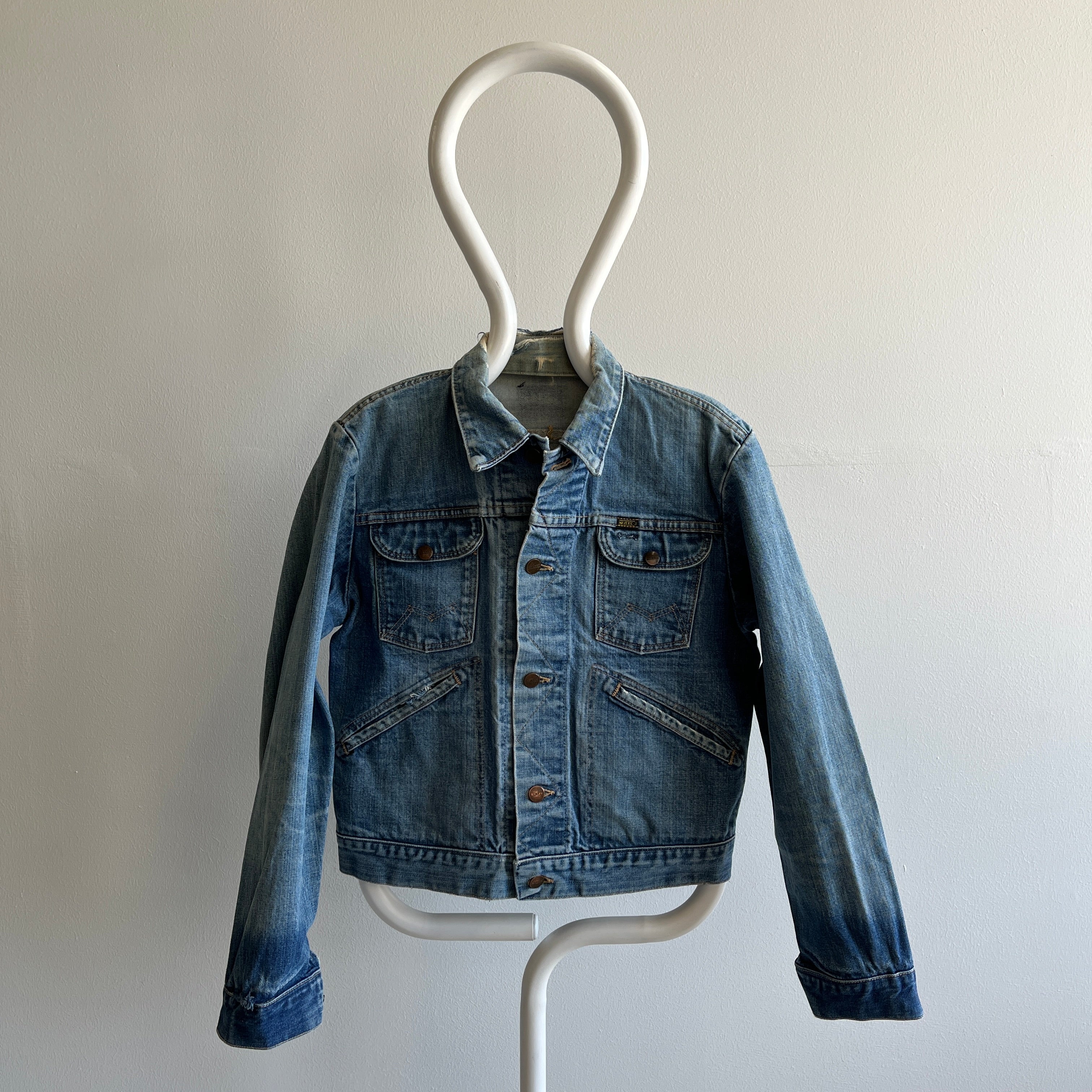 Veste en jean bien battue des années 1970 Maverick/Wrangler - !!!