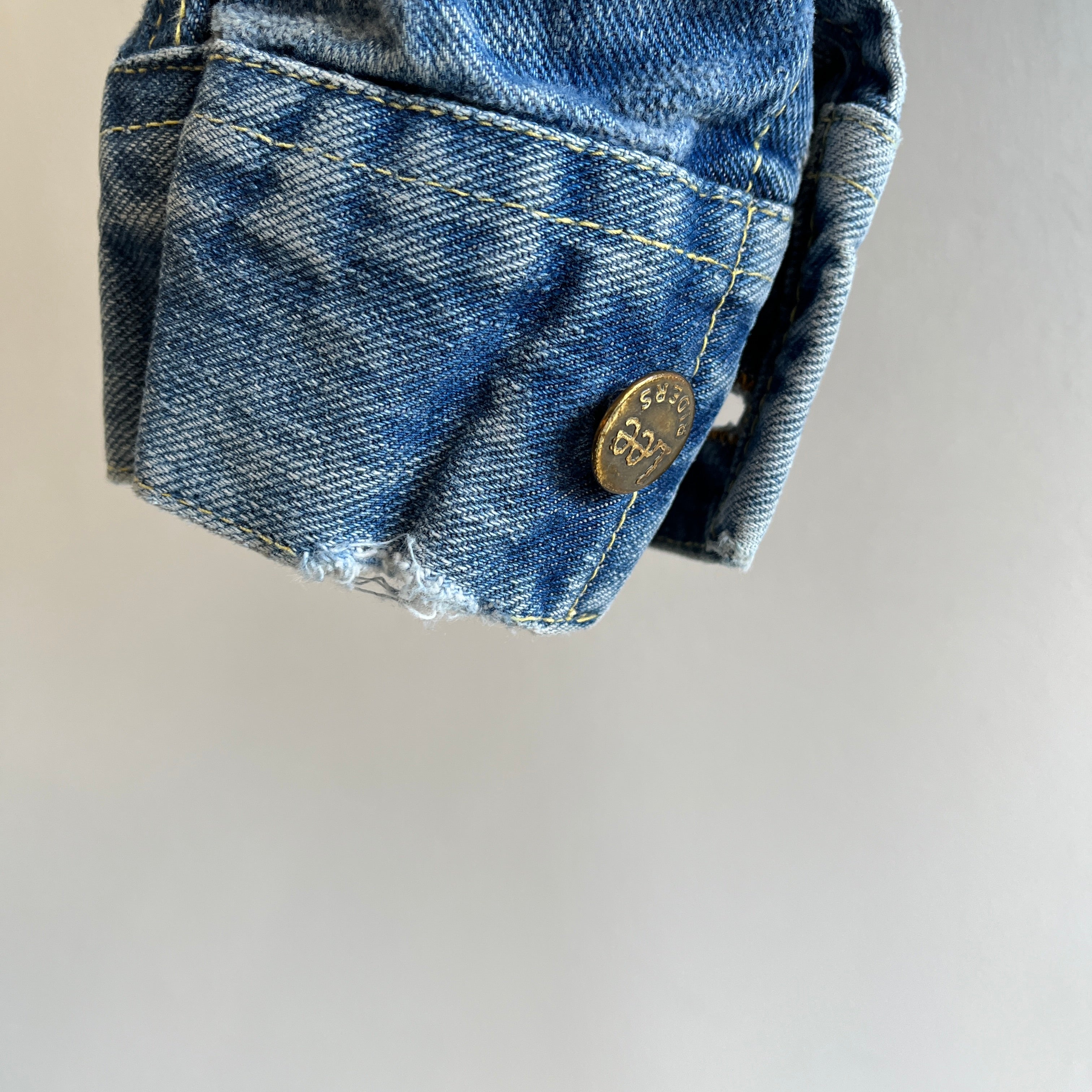 1970s Lee Brand Killer Medium Wash USA MADE Denim Jacket - UN BON !!