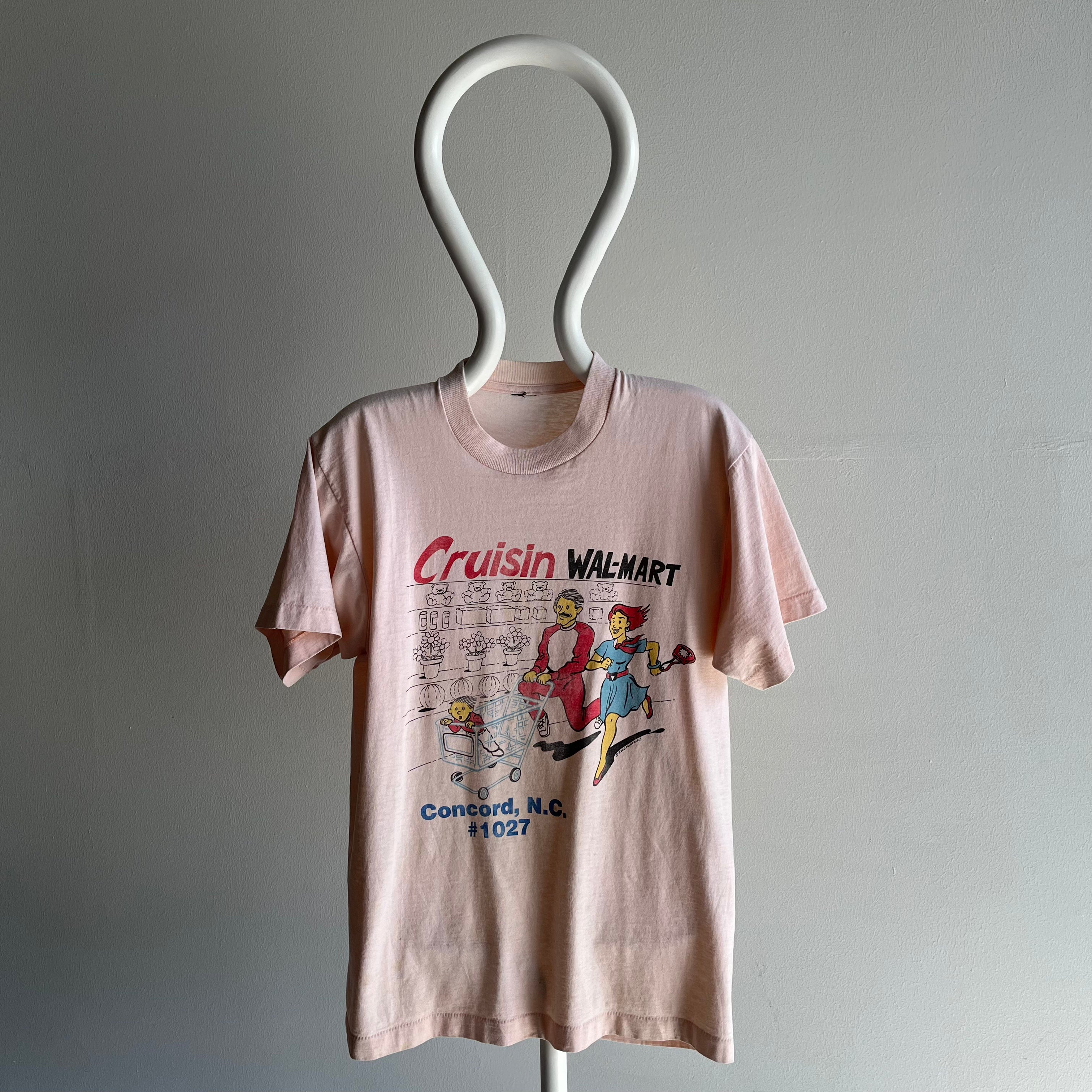 T-shirt graphique Cruisin Wal-Mart des années 1980 - teinté