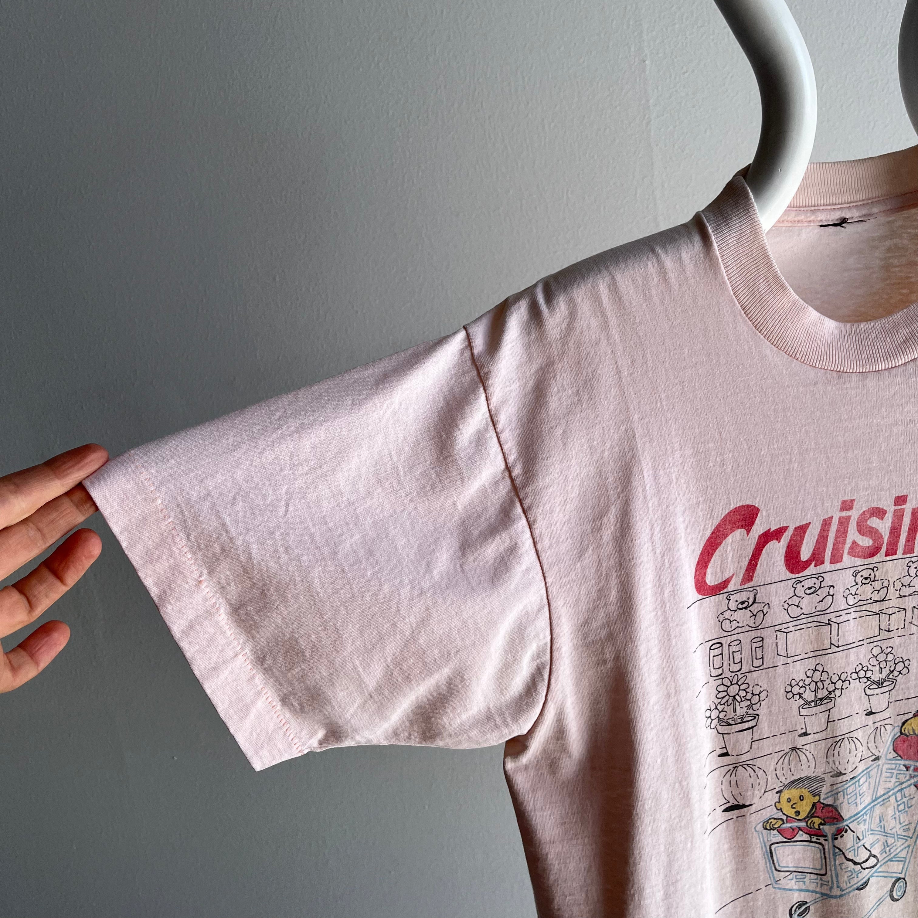 T-shirt graphique Cruisin Wal-Mart des années 1980 - teinté