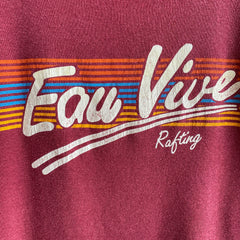 1970s Super Soft EAU VIVE RAFTING Made In Canada Tourist Ring Style T-Shirt