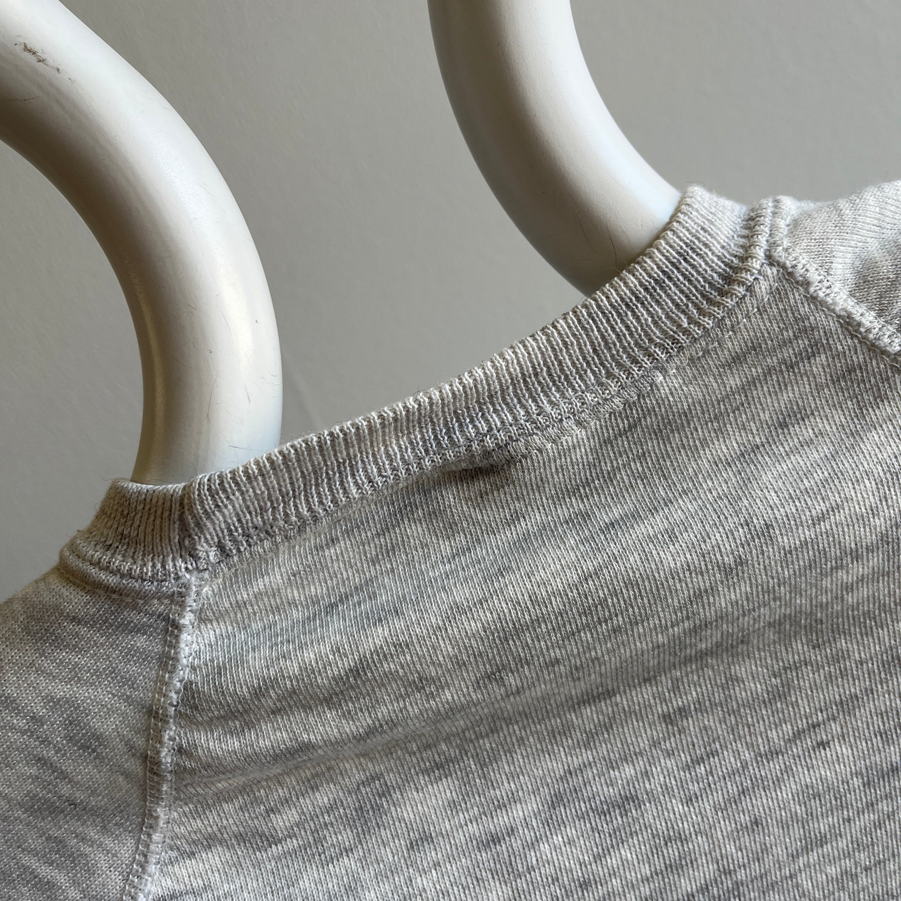 1980s Light Wash Gray Raglan by Sweats FX