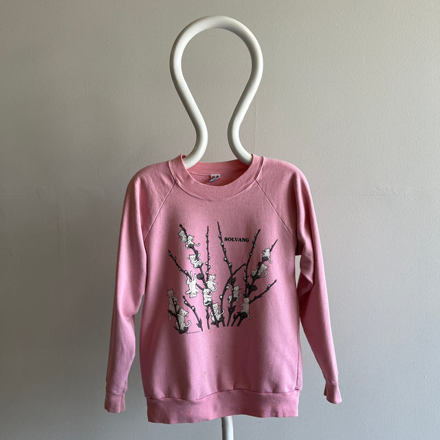 1980s Cat Lady/Dude Sweatshirt with Stains