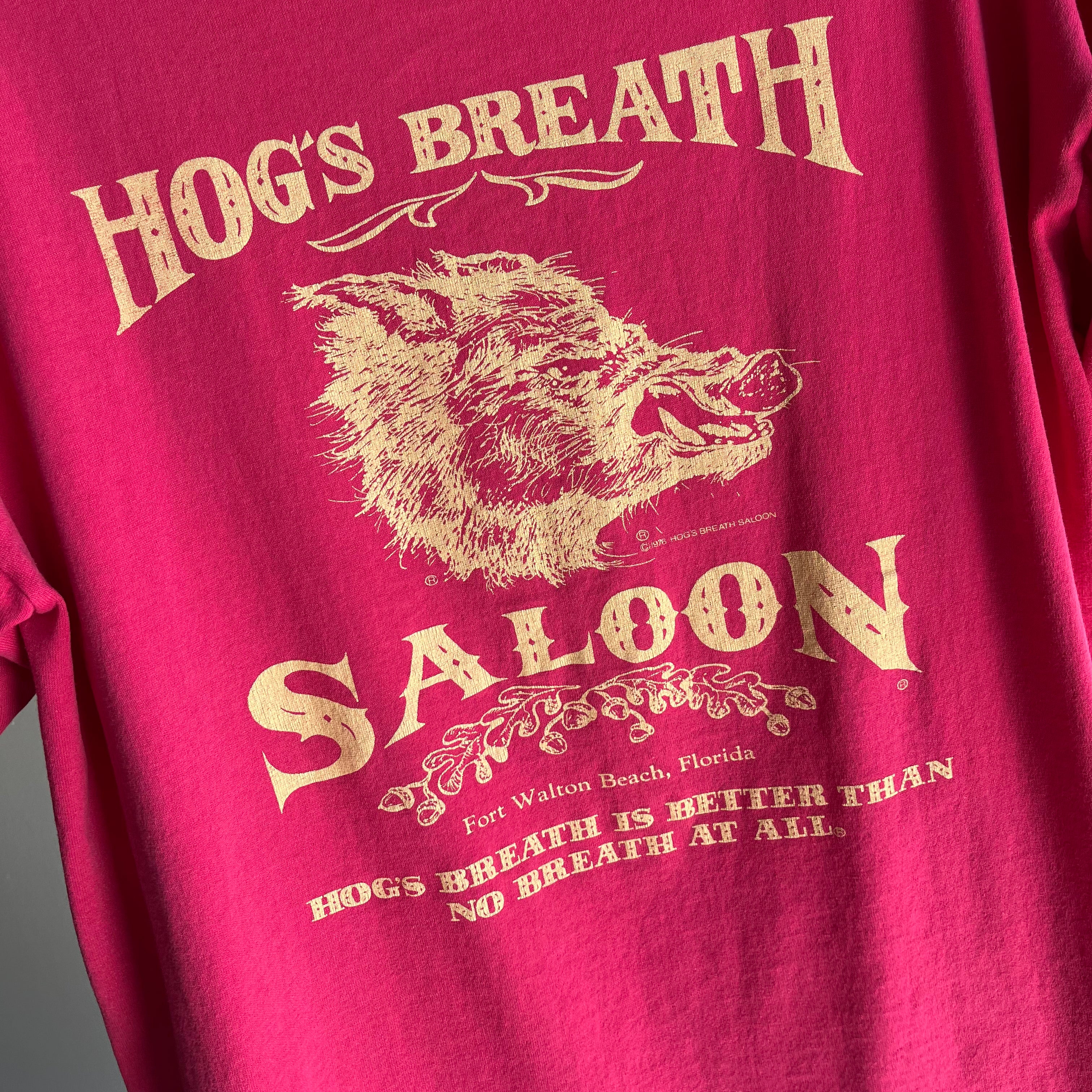 1976 Hog's Breath Inn Paint Stained T-Shirt