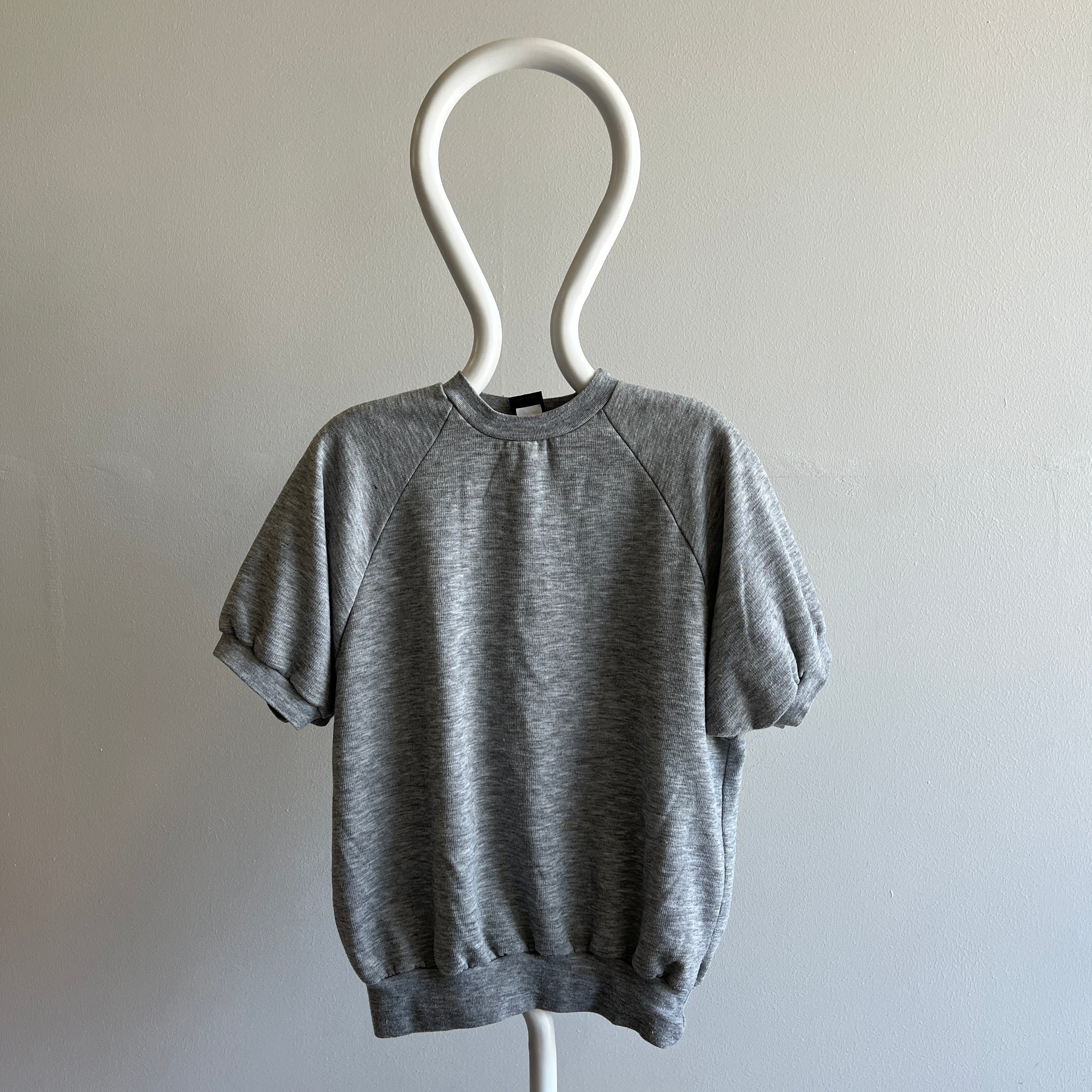 GG 1980s Soft Gray Short Sleeve Warm Up