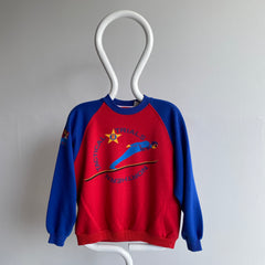 1980s Ski Jumping Northing Tactical Trials Ultra Rad Color Block Sweatshirt