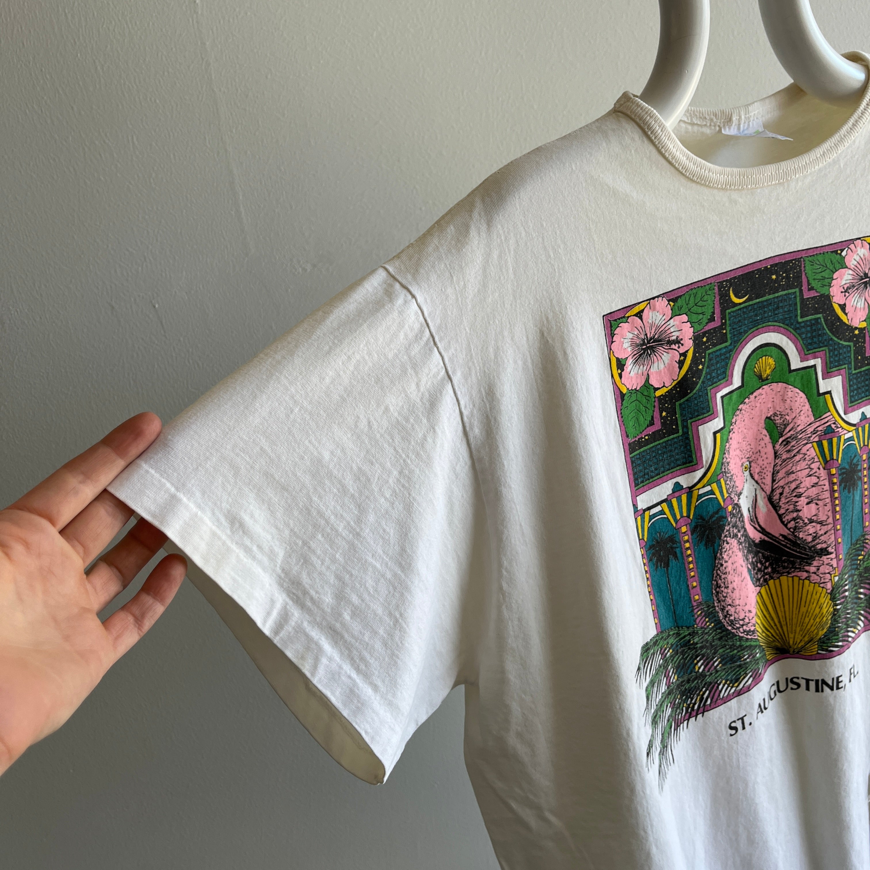 Années 1990 St. Augustine, Floride T-shirt à poche extra longue - Snacks !